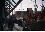 Floats preparing for parade